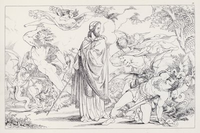 Shakespeares De Storm, Acte IV, Scene 1 door Joseph Noel after Paton